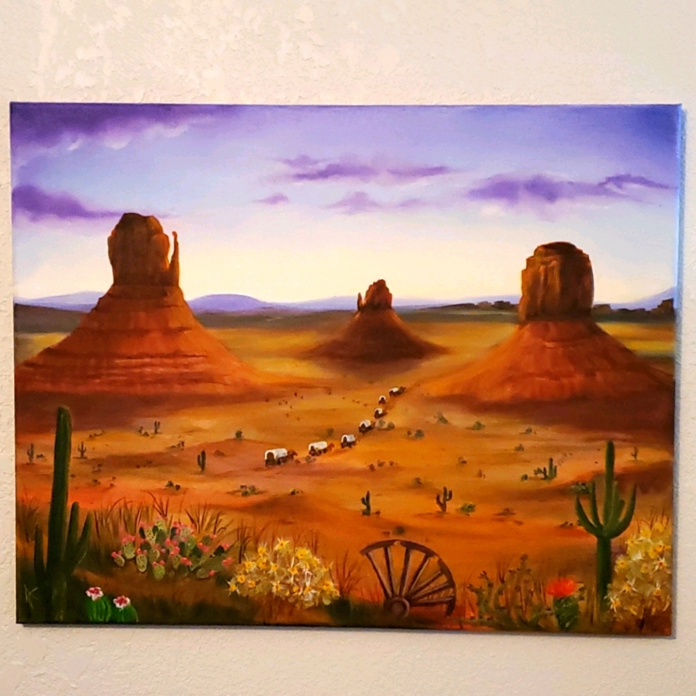 Origional, Vibrant Oil Painting 'Wayward West'